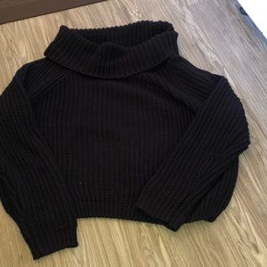 Womens black knit sweater